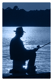 DF35T 320 BL Gone Fishing (Dock) Blue